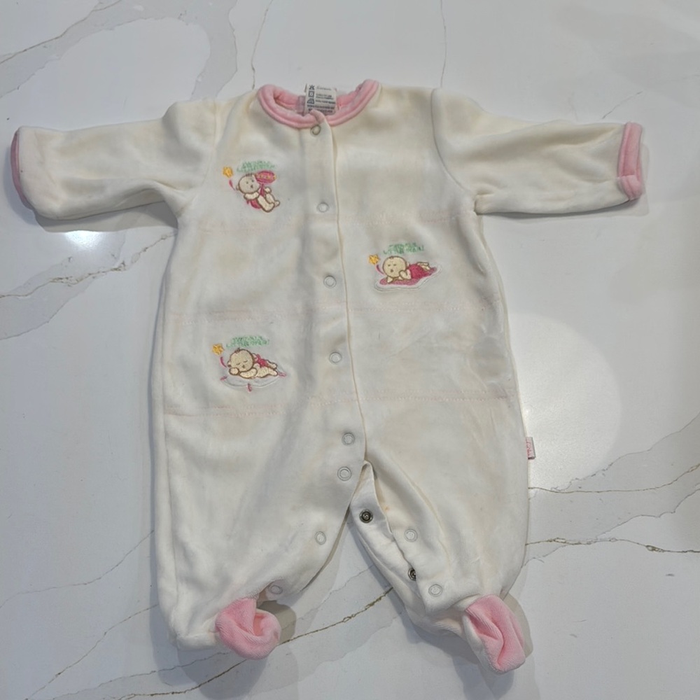 Crème de la Crème Velour Footie Pajama